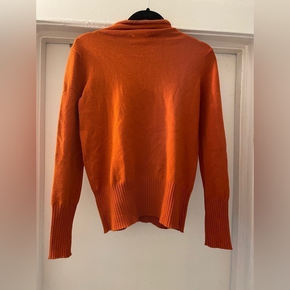 French Connection Burnt Orange long‎ sleeve rollneck sweater size small - Picture 9 of 13